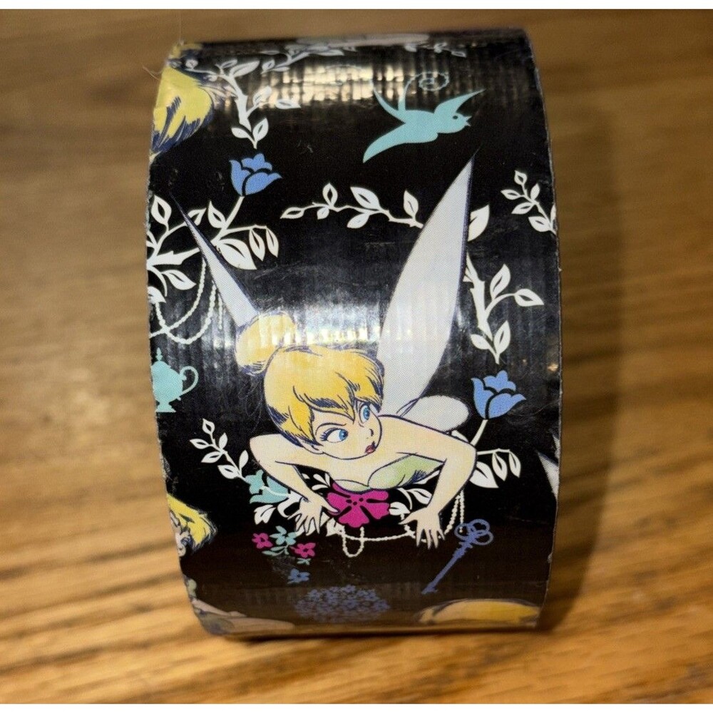 TINKERBELL DISNEY LICENSED DUCK BRAND DUCT TAPE- 1.88" wide-used-Plenty left!